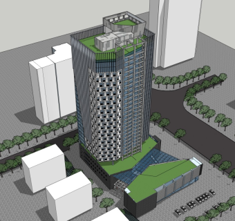 现代高层办公楼